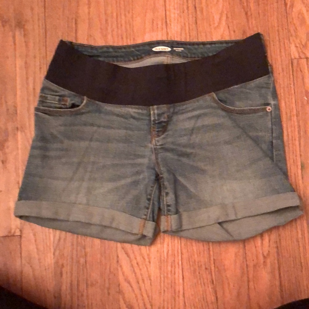 Maternity jean shorts